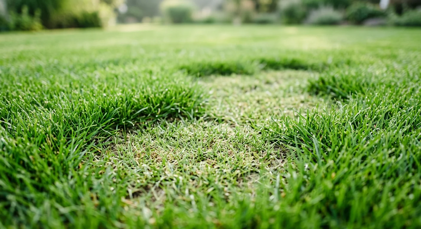 Thinned grass patches from sod webworm feeding in a NC lawn