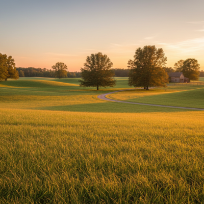 Timing for when to fertilize grass in Hillsborough NC, illustrating a thriving lawn with fescue varieties under ideal conditions.
